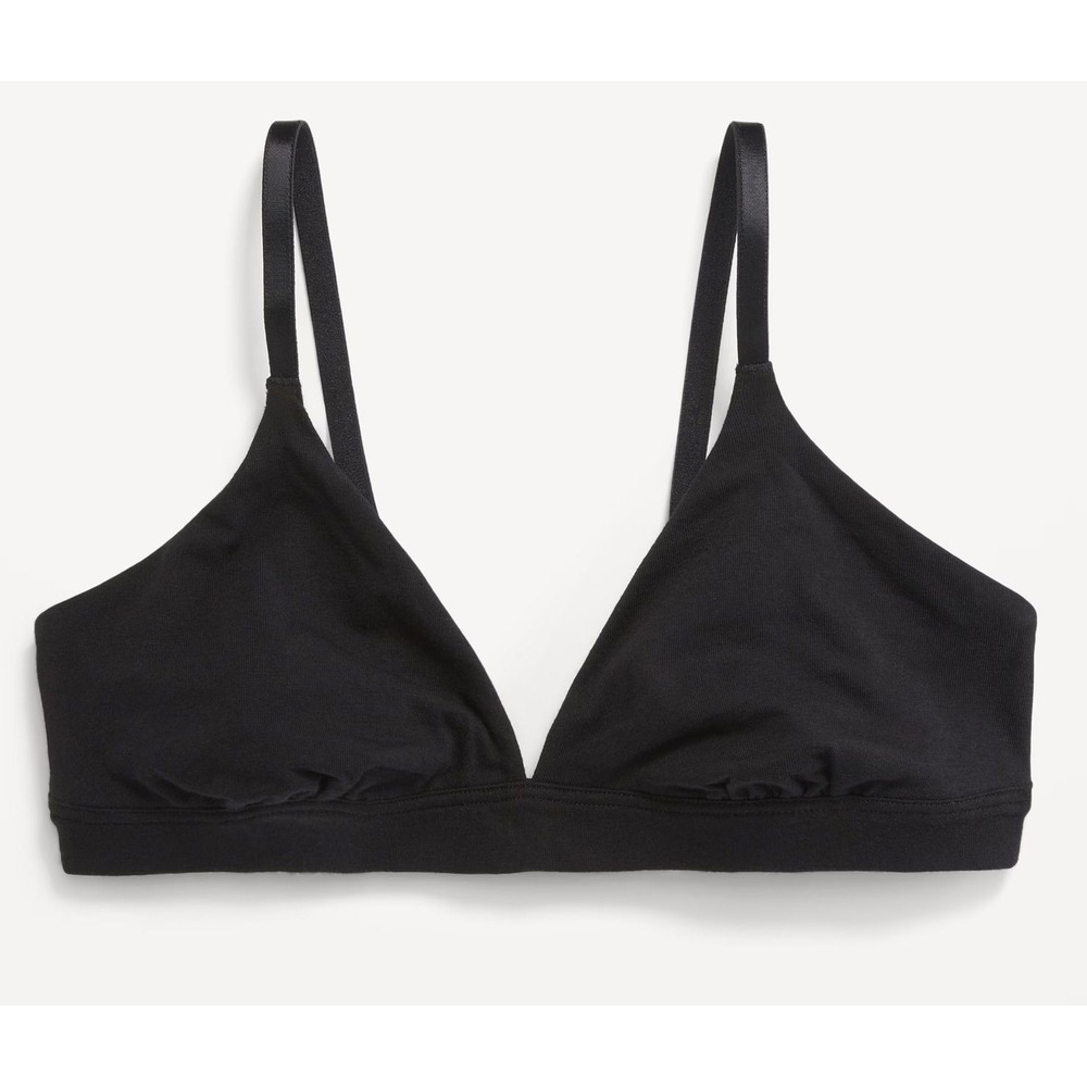 Old Navy Women's Everyday Cotton Triangle Bralette - Black - XS - #687039